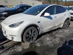 Salvage cars for sale at Exeter, RI auction: 2022 Tesla Model Y