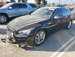 Carros salvage a la venta en subasta: 2021 Infiniti Q50 Luxe