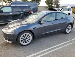 Salvage cars for sale from Copart Rancho Cucamonga, CA: 2022 Tesla Model 3