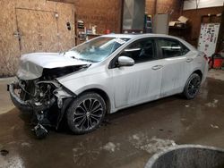 Salvage cars for sale from Copart Ebensburg, PA: 2015 Toyota Corolla L