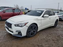 Salvage cars for sale at Chicago Heights, IL auction: 2019 Infiniti Q50 Luxe