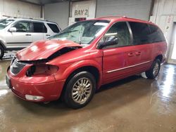 Salvage cars for sale at Elgin, IL auction: 2002 Chrysler Town & Country Limited