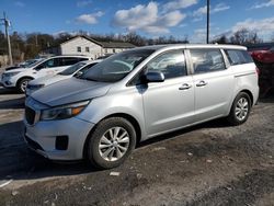 Salvage cars for sale at York Haven, PA auction: 2016 KIA Sedona L