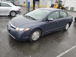 Salvage cars for sale at Vallejo, CA auction: 2008 Honda Civic Hybrid