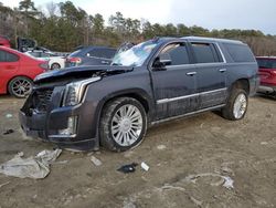 Salvage cars for sale at Seaford, DE auction: 2015 Cadillac Escalade ESV Platinum