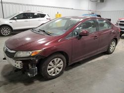 Salvage cars for sale from Copart Cleveland: 2012 Honda Civic LX