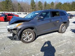 Toyota Highlander salvage cars for sale: 2015 Toyota Highlander XLE