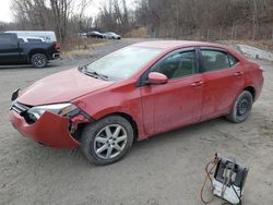 Salvage cars for sale from Copart Marlboro, NY: 2016 Toyota Corolla L