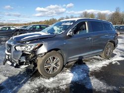 Salvage cars for sale at Brookhaven, NY auction: 2019 Infiniti QX60 Luxe