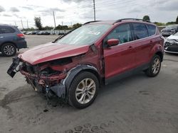 Salvage cars for sale from Copart Miami, FL: 2018 Ford Escape SE