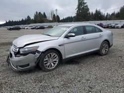 Salvage cars for sale at Graham, WA auction: 2017 Ford Taurus Limited