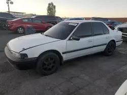 Honda Accord ex salvage cars for sale: 1991 Honda Accord EX