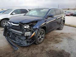 Salvage cars for sale at Tucson, AZ auction: 2016 Toyota Highlander XLE