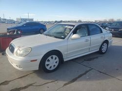 Salvage cars for sale at Grand Prairie, TX auction: 2002 Hyundai Sonata GL