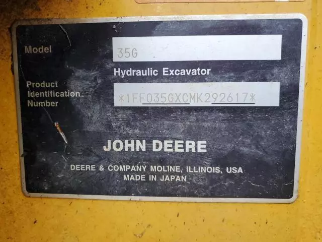 2021 John Deere Hydr Excav