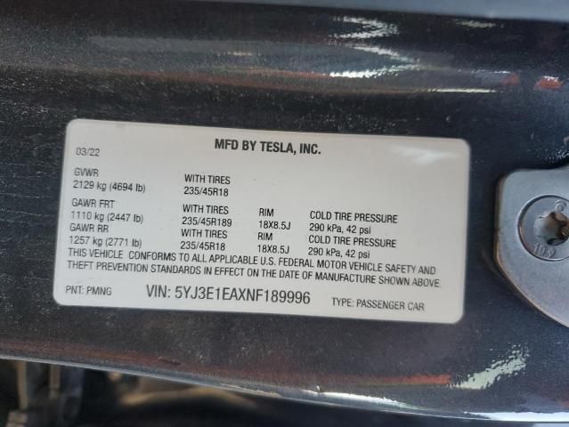 2022 Tesla Model 3