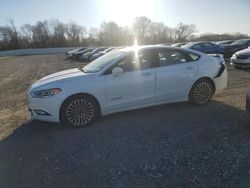 Salvage cars for sale at Assonet, MA auction: 2017 Ford Fusion Titanium HEV