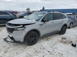 Salvage cars for sale at Woodhaven, MI auction: 2022 KIA Sorento S