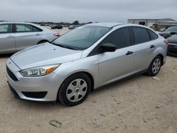 Salvage cars for sale at San Antonio, TX auction: 2016 Ford Focus S