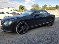 Salvage cars for sale from Copart Opa Locka, FL: 2013 Bentley Continental GTC V8