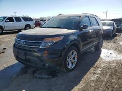 Salvage cars for sale at Indianapolis, IN auction: 2015 Ford Explorer Limited