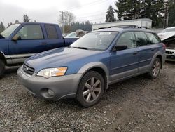 Salvage cars for sale from Copart Graham, WA: 2006 Subaru Legacy Outback 2.5I