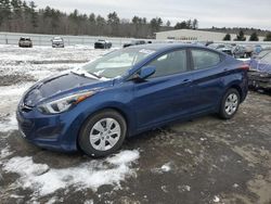 Salvage cars for sale at Windham, ME auction: 2016 Hyundai Elantra SE