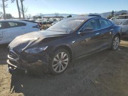 Salvage cars for sale at San Martin, CA auction: 2014 Tesla Model S