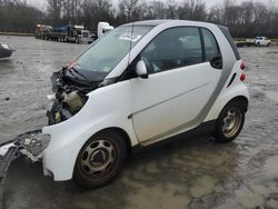 Salvage cars for sale at Waldorf, MD auction: 2012 Smart Fortwo Pure