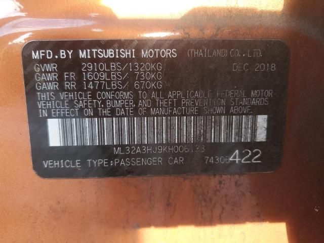 2019 Mitsubishi Mirage ES