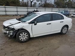 Salvage cars for sale at Hampton, VA auction: 2010 Honda Civic VP