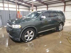 Salvage cars for sale from Copart Pennsburg, PA: 2011 Dodge Durango Citadel