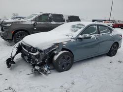 Salvage cars for sale at Woodhaven, MI auction: 2023 Hyundai Elantra Blue