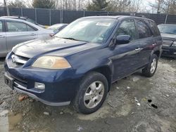 Salvage cars for sale at Waldorf, MD auction: 2004 Acura MDX