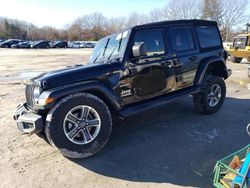 Salvage cars for sale at North Billerica, MA auction: 2019 Jeep Wrangler Unlimited Sahara