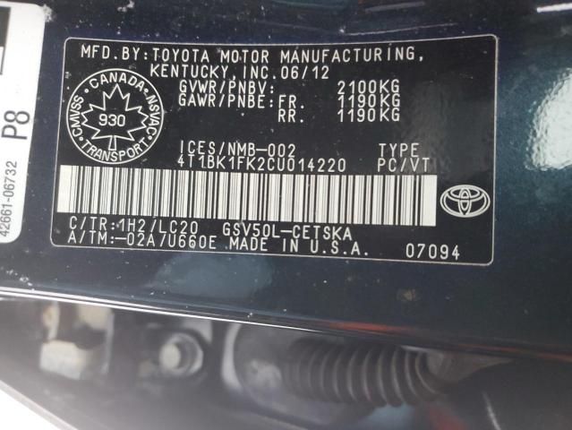 2012 Toyota Camry SE