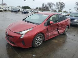 Salvage cars for sale at Sacramento, CA auction: 2016 Toyota Prius