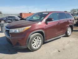 Salvage cars for sale at Homestead, FL auction: 2014 Toyota Highlander LE