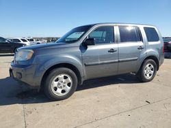 Salvage cars for sale at Grand Prairie, TX auction: 2011 Honda Pilot LX