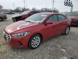 Salvage cars for sale at Columbus, OH auction: 2018 Hyundai Elantra SE