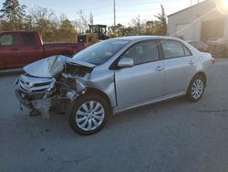 Salvage cars for sale at Savannah, GA auction: 2012 Toyota Corolla Base