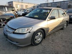 Salvage cars for sale at Los Angeles, CA auction: 2005 Honda Civic Hybrid