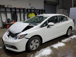 Salvage cars for sale at Candia, NH auction: 2015 Honda Civic LX