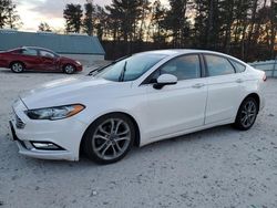 Salvage cars for sale at West Warren, MA auction: 2017 Ford Fusion SE