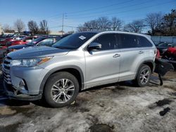 Salvage cars for sale at Moraine, OH auction: 2018 Toyota Highlander LE