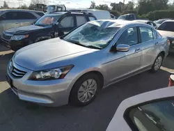 Salvage cars for sale from Copart San Martin, CA: 2012 Honda Accord LX