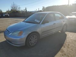 Salvage cars for sale from Copart San Martin, CA: 2002 Honda Civic DX