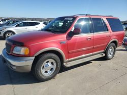 Salvage cars for sale at Grand Prairie, TX auction: 2001 Ford Expedition Eddie Bauer