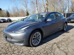 Tesla salvage cars for sale: 2022 Tesla Model 3