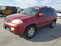 Salvage cars for sale at Grand Prairie, TX auction: 2002 Acura MDX